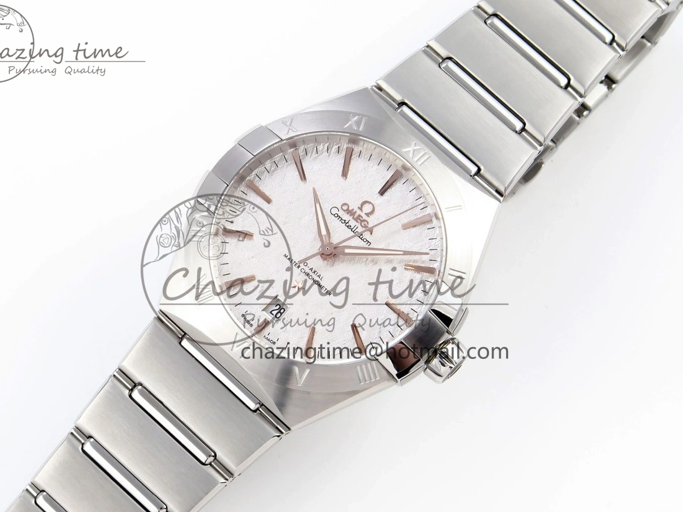 0105 Bold Constellation 39mm SS ASWF 1:1 Best Edition White Textured Dial on SS Bracelet A 7768